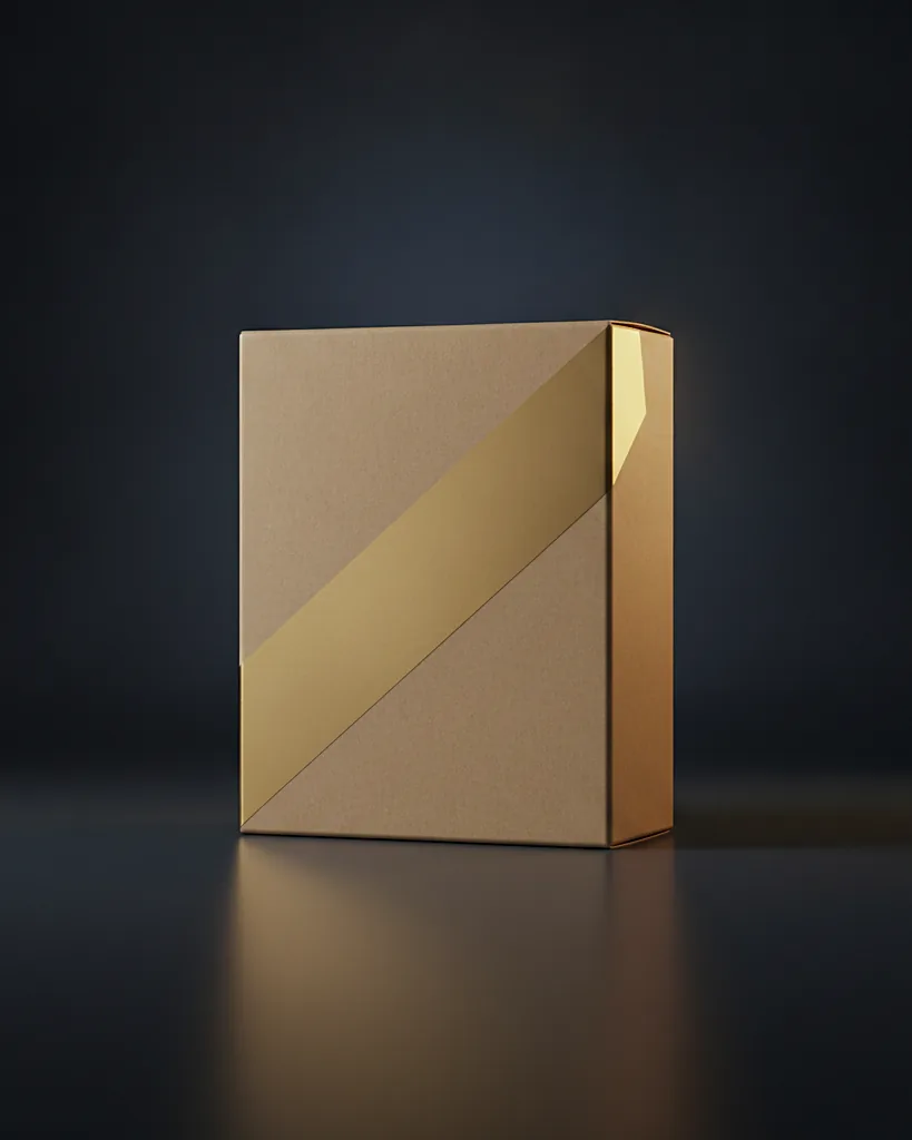 Custom soap box, 18pt kraft or SBS, on a dark navy studio backdrop